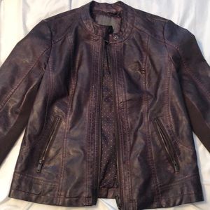 Brown leather jacket